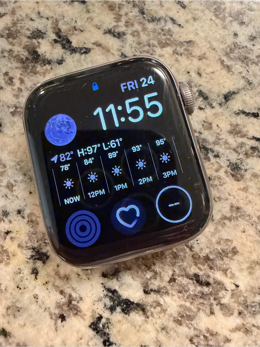 Apple Watch 44mm aluminum & ceramic with Black Sport Bands and Charger